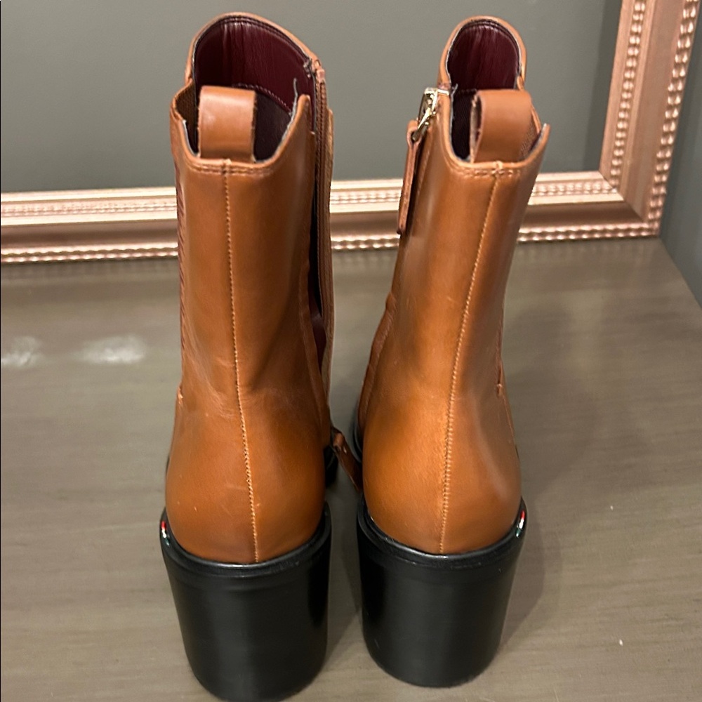 SARTO By Franco Sarto Brown Heeled Boots - Picture 9 of 9